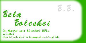 bela bolcskei business card